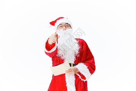 圣诞老人写礼物清单背景图片