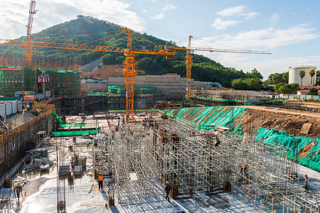 设计施工施工中建筑工地背景