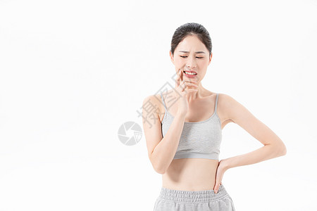 女性蛀牙牙疼女性牙痛背景