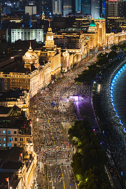 上海欢度国庆夜景图片