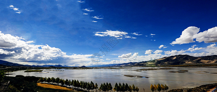 西藏高原风光雅鲁藏布江背景