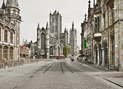 比利时街景图片比利时法兰德斯街道背景