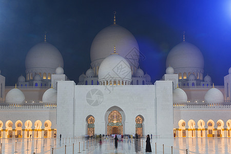 阿拉伯联合酋长国阿布扎比谢赫扎耶德清真寺高清图片