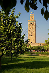 库图比亚清真寺的尖塔图片