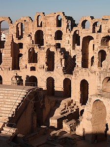 突尼斯埃尔杰姆的古代圆形剧场图片