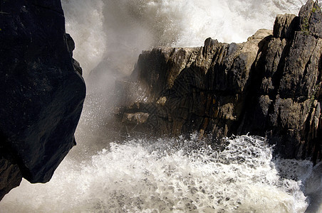班夫国家公园瀑布激流景观背景图片