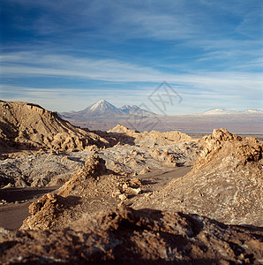 智利圣佩德罗卢纳山谷阿塔卡马沙漠的山脉图片