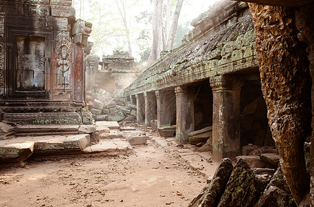 柬埔寨暹粒省吴哥窟塔普伦寺高清图片