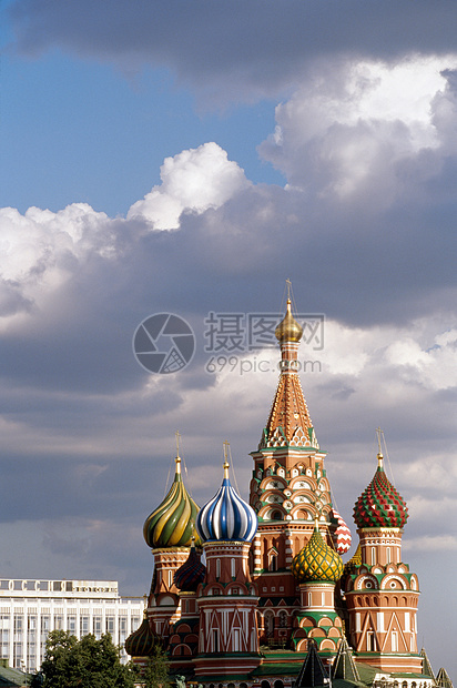 俄罗斯莫斯科红场圣巴兹尔大教堂图片