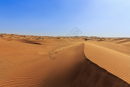 阿拉伯联合酋长国迪拜沙漠中的沙丘背景图片