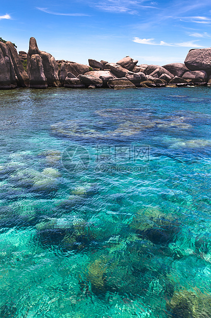 泰国苏梅岛清澈的海景图片