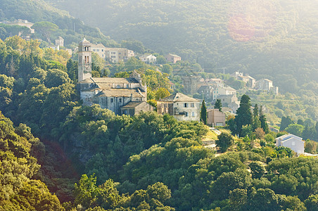 法国科西嘉岛希尔顿景观背景