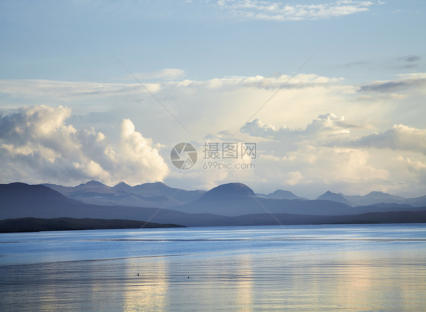 宁静的海洋湖，高地，苏格兰图片