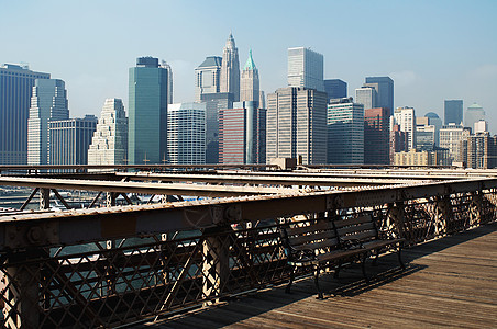 曼哈顿大桥木板路图片