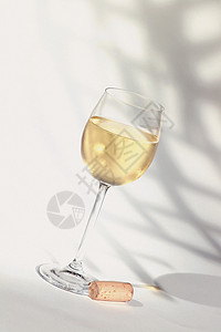 一杯白葡萄酒图片