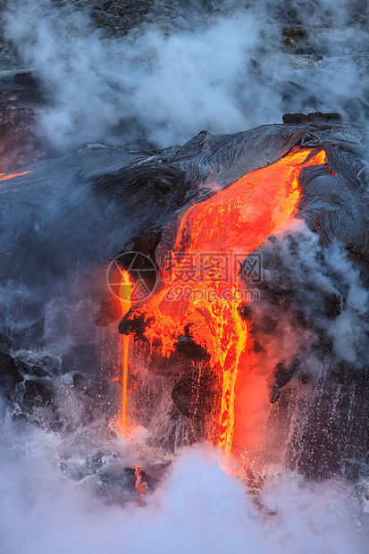 美国夏威夷大岛卡拉帕纳基拉韦亚熔岩流图片