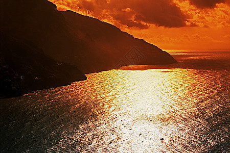 阿玛尔菲海岸日落图片