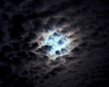 月光透过多云的天空背景图片