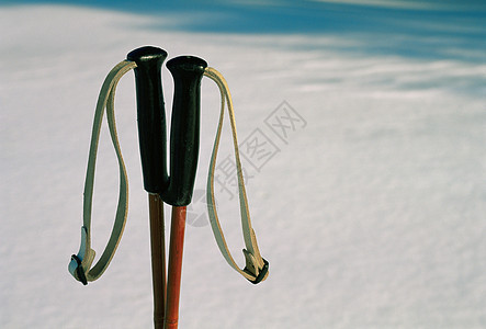 越野滑雪杆背景图片