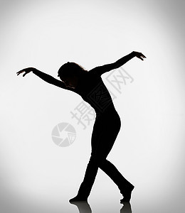 女子的舞蹈剪影图片