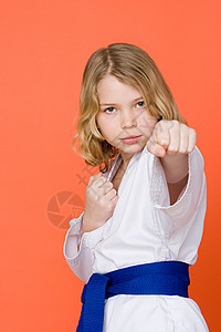 练武术的女孩背景图片