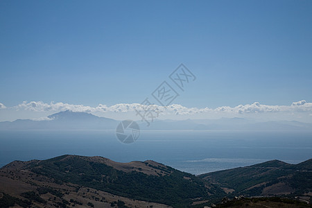 阿尔赫西拉斯西班牙海岸的摩洛哥景色图片