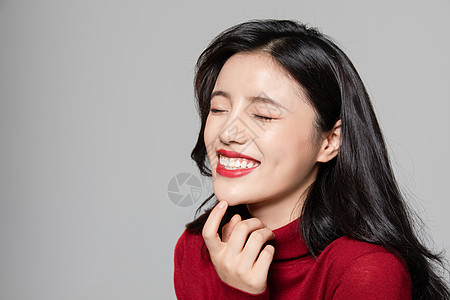 性感美女活力大笑表情图片素材