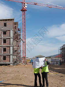 建筑工地建筑师背景图片