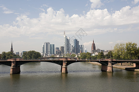 法兰克福主河大桥图片