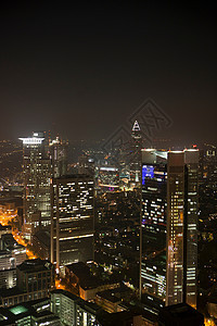 法兰克福城市夜景图片