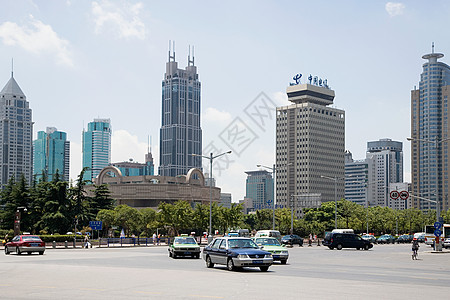 上海的道路和建筑图片