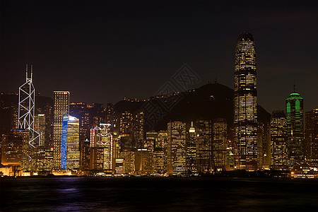 香港九点香港夜景背景
