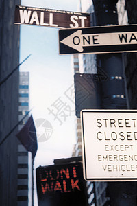 华尔街标志图片