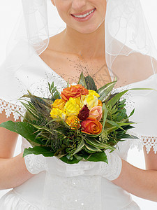 新娘手持花束图片
