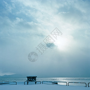 日本福岛稻谷湖背景图片