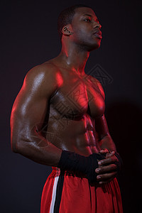 拳击手的肖像图片