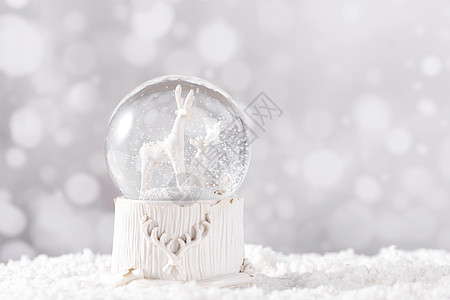 氛围包装圣诞玻璃雪球背景