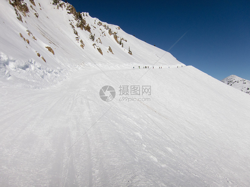 滑雪者下山犹他州美国图片