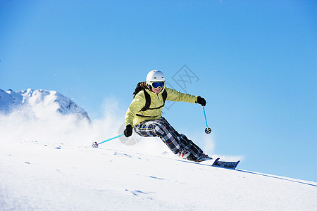 滑雪女人女子下山滑雪背景