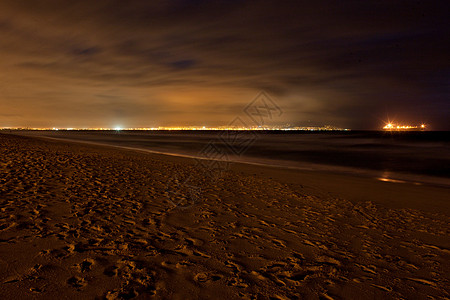 开普敦沙滩夜景图片