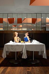 餐馆里的两个女人图片