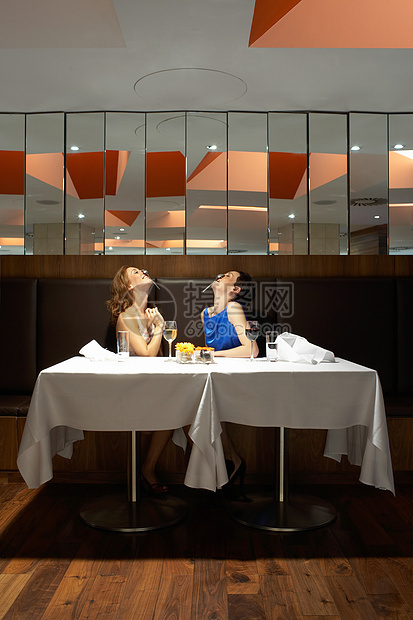 餐馆里的两个女人图片