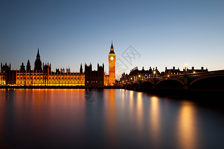 英国管家伦敦议会和大本钟背景