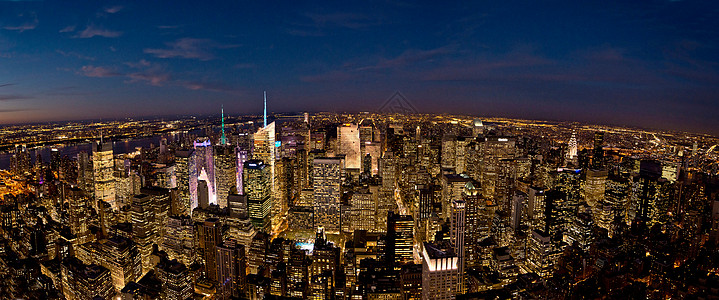 纽约曼哈顿天际线美国纽约曼哈顿帝国大厦全景背景