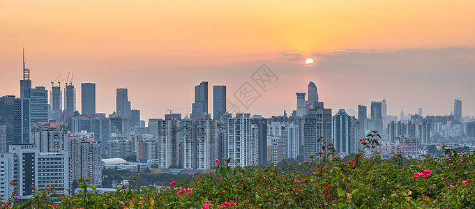 线上金融深圳福田城市风光背景