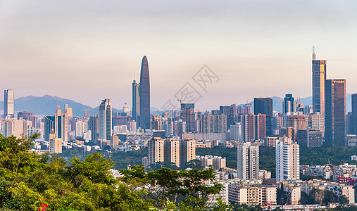 深圳莲花山顶城市风光都市高清图片素材