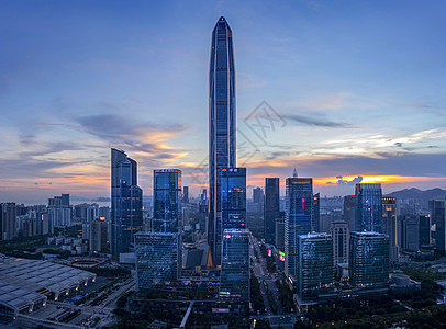 深圳CBD田野夜景高清图片