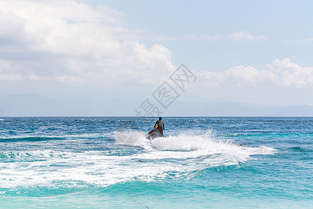 巴厘岛冲浪海水摩托艇背景
