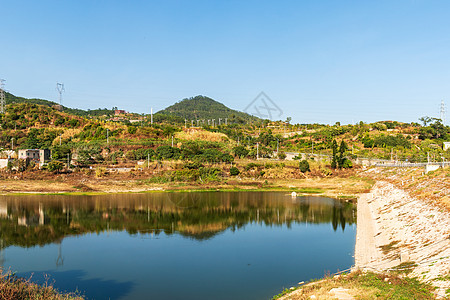 鱼塘水库背景