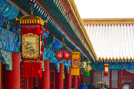 北京故宫灯笼高清图片